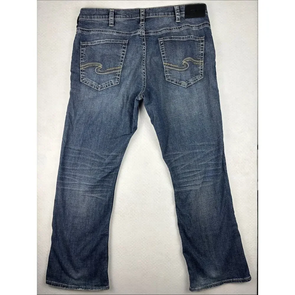 Silver Jeans Co Craig Men’s Relaxed Straight Leg Jeans W36 L30 Medium Wash Denim